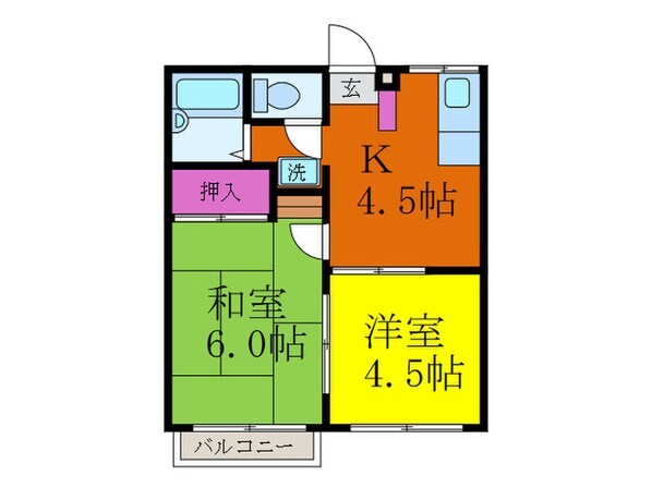 エステートピア橋爪の物件間取画像